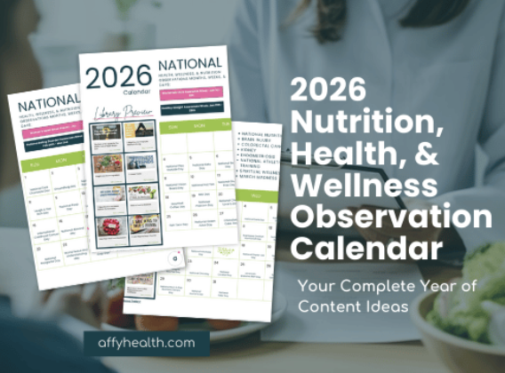 2026 Nutrition, Health, & Wellness Observation Calendar
