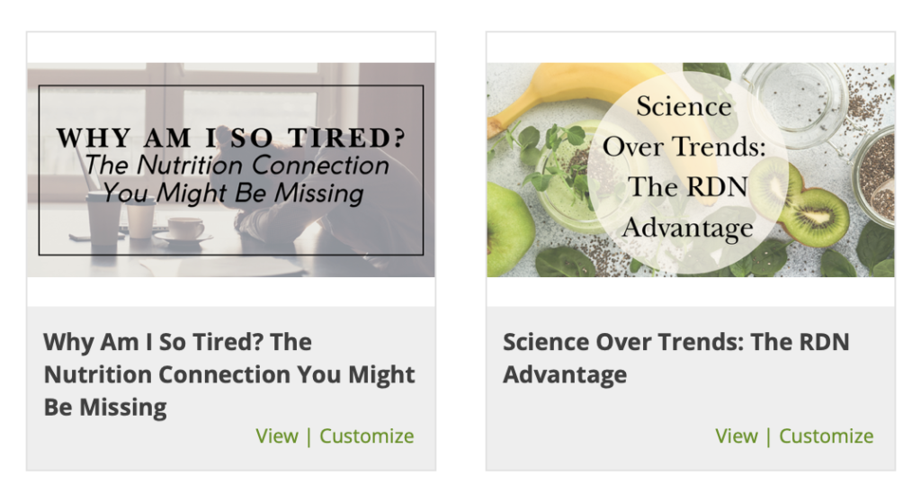 preview of new release content for March 2026 in Customized Nutrition Newsletters library