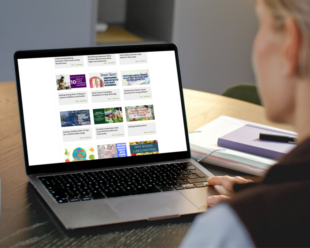 School Nutrition topics for Newsletter preview