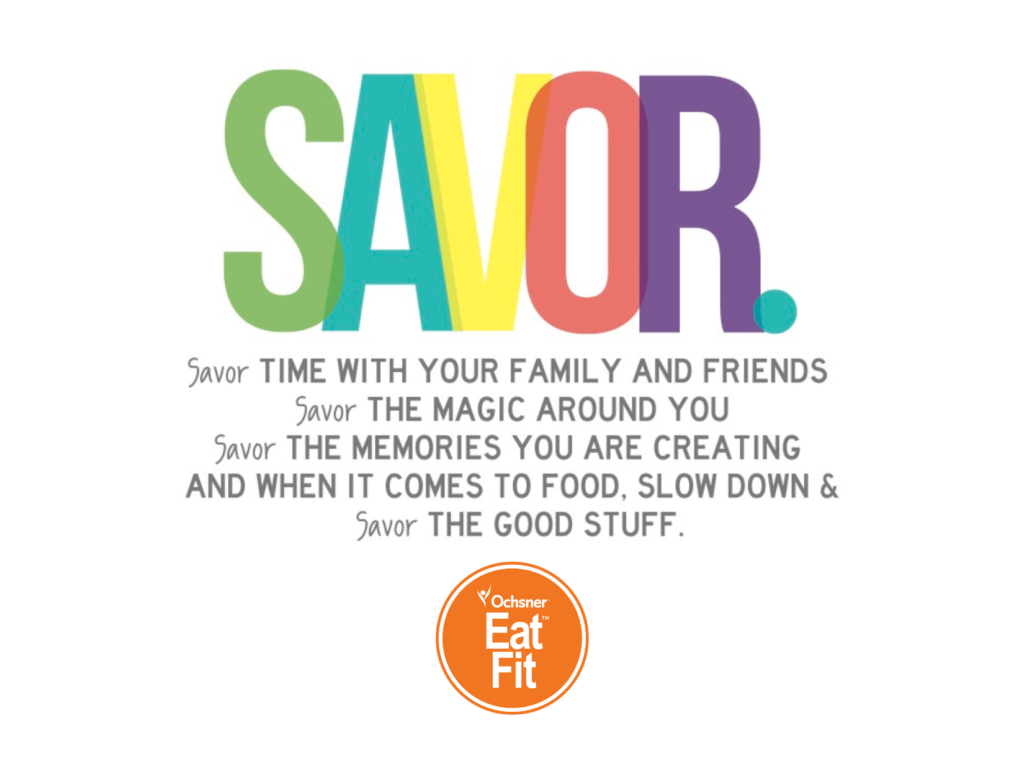 SAVOR Foodspiration branded with Ochsner Eat Fit logo