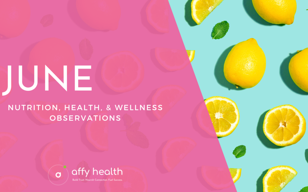 June 2026 Health & Wellness Observances for Nutrition & Wellness Professionals